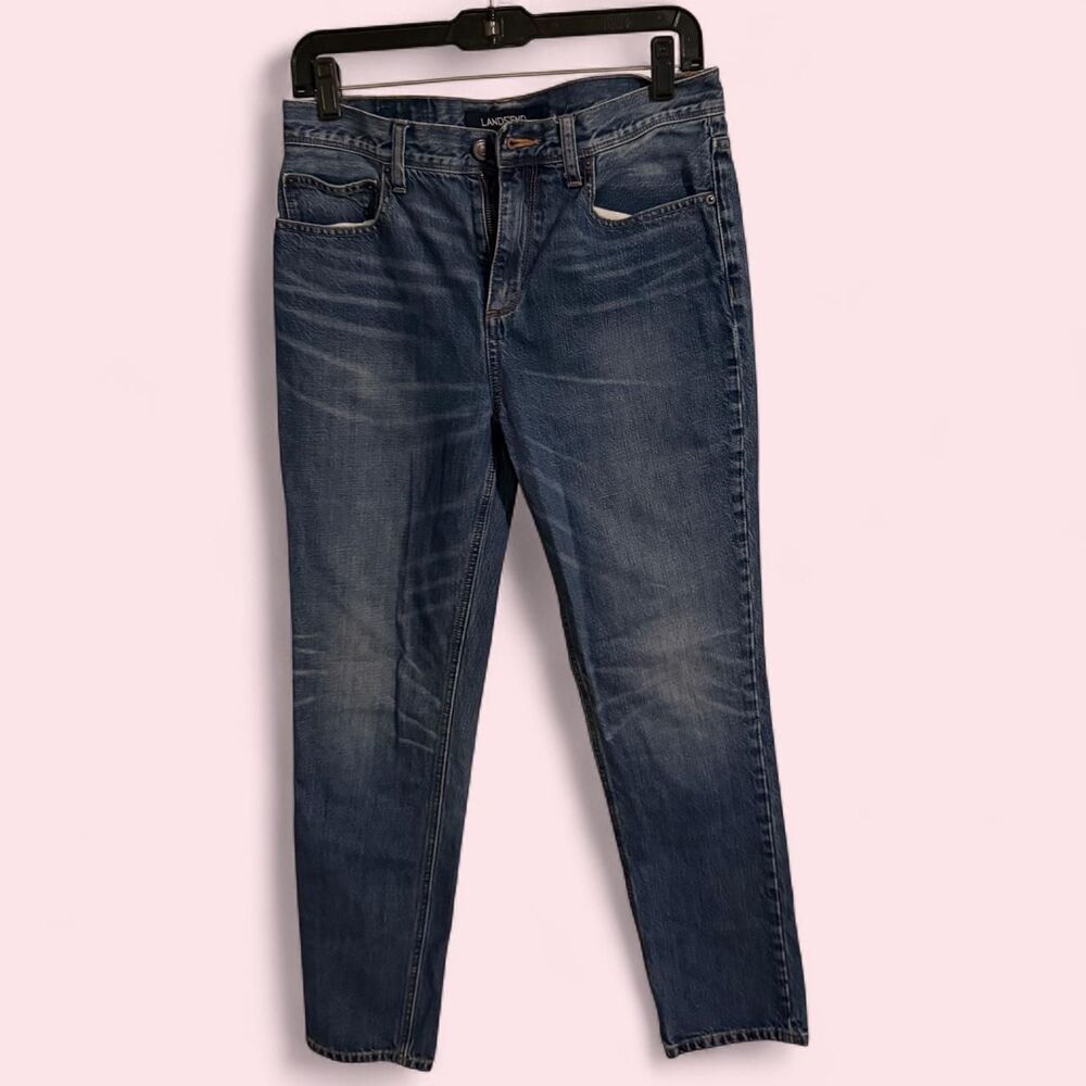 Lands End Jeans Womens Size 8 Blue Straight Leg Denim Pants